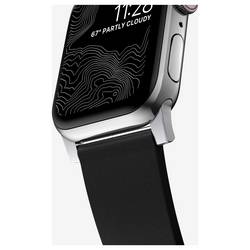 Nomad Nomad Active Leather Band Pro Black Conn Poutko na zápěstí černá, stříbrná