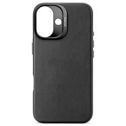 Decoded Decoded Leather Backcover iPhone 16 Blac zadní kryt na mobil iPhone 16 černá D25IPO16BC1BK