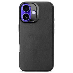 Decoded Decoded Leather Backcover iPhone 16 Blac zadní kryt na mobil iPhone 16 černá D25IPO16BC1BK