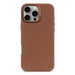 Decoded Decoded Leather Backcover iPhone 16 Pro zadní kryt na mobil iPhone 16 Pro Max hnědá D25IPO16PMBC1TN