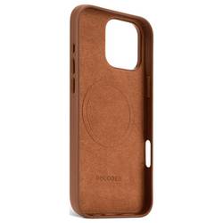 Decoded Decoded Leather Backcover iPhone 16 Pro zadní kryt na mobil iPhone 16 Pro Max hnědá D25IPO16PMBC1TN