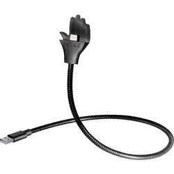 Maxtrack USB kabel USB 2.0 USB-A zástrčka, Apple Lightning konektor 0.50 m černá flexibilní husí krk MH 1 L