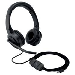 Kensington Headset uzavřená (Over Ear) kabelová černá Potlačení hluku headset Počítače