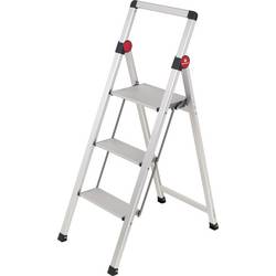 TOOLCRAFT TO-10104639 Slitina hliníku dvojité pevné schůdky skládací, Montáž bez nářadí stříbrná EN 14183 3.9 kg