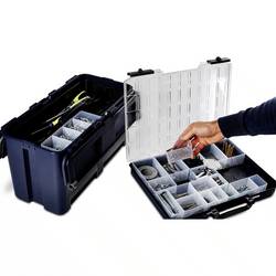raaco CarryLite 55 5x10-25/2 DLU kufřík na součástky (š x v x h) 413 x 58 x 330 mm přihrádek: 25 Obsah 1 ks
