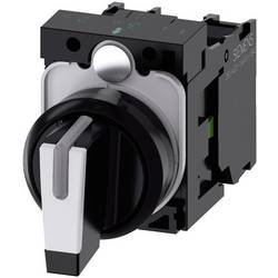 Siemens 3SU11002BM601NA0 3SU1100-2BM60-1NA0 kloubový spínač plastový přední prstenec černá, bílá 2 x 45 ° 1 ks