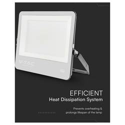 V-TAC 238256 venkovní LED reflektor Energetická třída (EEK2021): D (A - G) 300 W Barvy světla (LED svítidlo): denní bílá