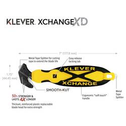 KLEVER KCJ-XC-65Y KLEVER KCJ-XC-65Y XChange™ 65 bezpečnostní nůž žlutočerná, 10 ks 10 ks