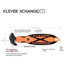 KLEVER KCJ-XC-65G KLEVER KCJ-XC-65G XChange™ 65 bezpečnostní nůž Oranžovočerná, 10 ks 10 ks