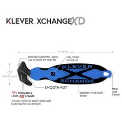 KLEVER KCJ-XC-65B KLEVER KCJ-XC-65B XChange™ 65 bezpečnostní nůž modročerná, 10 ks 10 ks