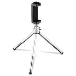 Hama Fancy 2in1 mini stativ 1/4palcové min./max.výška=12 - 16 cm stříbrná pro chytré telefony a akční kamery, vč. držáku smartphonu