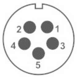 Weipu SP2111 / P 5 II kulatý faston, 1 ks