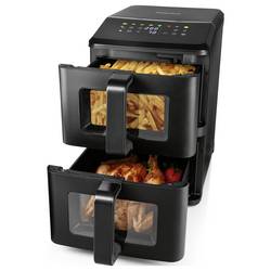 GourmetMaxx 19129 horkovzdušná fritéza 10 l 2400 W nepřilnavý povlak, bez BPA, Cool touch pouzdro, Digitální časovač, funkce grilování, horkovzdušný,