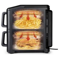 GourmetMaxx 19129 horkovzdušná fritéza 10 l 2400 W nepřilnavý povlak, bez BPA, Cool touch pouzdro, Digitální časovač, funkce grilování, horkovzdušný,