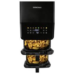 GourmetMaxx 19129 horkovzdušná fritéza 10 l 2400 W nepřilnavý povlak, bez BPA, Cool touch pouzdro, Digitální časovač, funkce grilování, horkovzdušný,