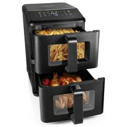 GourmetMaxx 19129 horkovzdušná fritéza 10 l 2400 W nepřilnavý povlak, bez BPA, Cool touch pouzdro, Digitální časovač, funkce grilování, horkovzdušný,