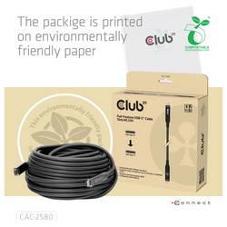 club3D Kabel USB-C USB-C ® zástrčka 15 m černá CAC-2580