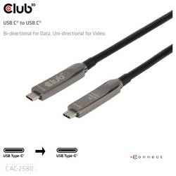 club3D Kabel USB-C USB-C ® zástrčka 15 m černá CAC-2580