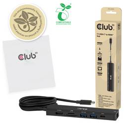 club3D CSV-2555 USB Hub 7 portů USB-A, RJ45 , HDMI™, microSD, SD, USB-C® (s napájením) černá