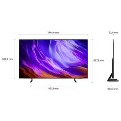 Samsung GQ65S83 QLED TV, 163 cm 65 palec, F (A - G), CI+, DVB-C, DVB-S2, DVB-T2, Smart TV, UHD, WLAN, černá