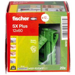 Fischer 567812 SX Plus Green rozpěrná hmoždinka 60 mm 12 mm 20 ks