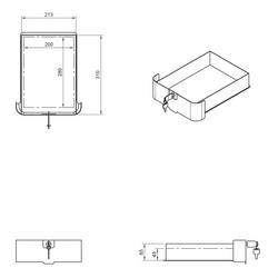 Dataflex DATAFLEX Bento® desktop locker, 500, wei Zásuvka pod stůl bílá