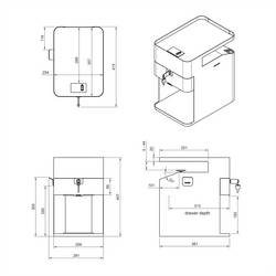 Dataflex DATAFLEX Bento® desktop locker, 500, wei Zásuvka pod stůl bílá