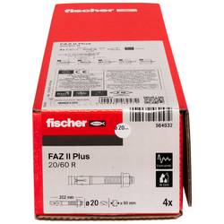 Fischer 564632 FAZ II Plus 20/60 R čepová kotva 202 mm 20 mm 4 ks