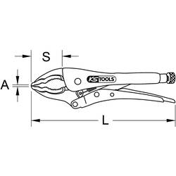 KS Tools 115.1506 kleště samosvorné 0 - 65 mm 235 mm