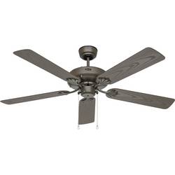 CasaFan CLASSIC OUTDOOR 132 BZ-EB Flügel Kunststoff braun Eiche Dekor stropní ventilátor 60 W (Ø x v) 132 cm x 345 mm bronzová vhodný i pro zimní provoz
