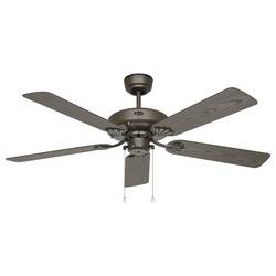 CasaFan CLASSIC OUTDOOR 132 BZ-EB Flügel Kunststoff braun Eiche Dekor stropní ventilátor 60 W (Ø x v) 132 cm x 345 mm bronzová vhodný i pro zimní provoz