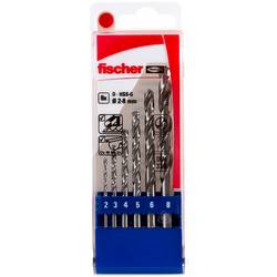 Fischer 536602 HSS-G HSS sada spirálových vrtáku do kovu 6dílná 2 mm, 3 mm, 4 mm, 5 mm, 6 mm, 7 mm, 8 mm DIN 338 1 sada