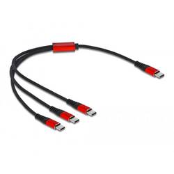 Delock Nabíjecí kabel USB USB 2.0 USB-C ® zástrčka, USB-C ® zástrčka, USB-C ® zástrčka, USB-C ® zástrčka 0.30 m černá, červená 86712