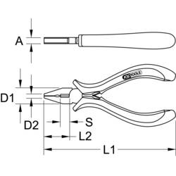 KS Tools 500.7030 kombinované kleště, 120 mm