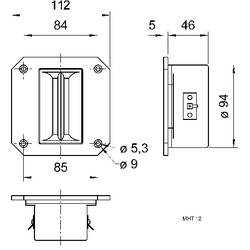Visaton MHT 12 - 8 Ohm páskový výškový reproduktor 150 W 8 Ω