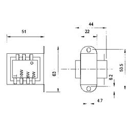Visaton TR 84 ELA transformátor 10 W, 6 W, 3 W