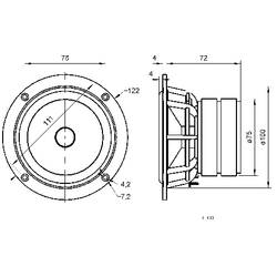 Visaton TI 100 - 8 Ohm 4 palec 10.16 cm Basový 40 W 8 Ω
