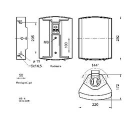 Visaton WB 16 - 100 V/8 Ohm nástěnný reproduktor 60 W černá 1 ks