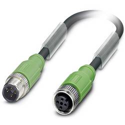 Phoenix Contact SAC-4P-M12MS/ 3,0-PUR/M12FS SH upravený zástrčkový konektor pro senzory - aktory, 1500871, piny: 4, 3.00 m, 1 ks