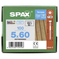 SPAX 0537000500603 R 88192 Zylinderkopf T-STAR šroub do dřeva 5 mm 60 mm T-STAR plus nerezová ocel A2 100 ks