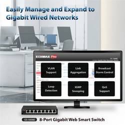 EDIMAX GS-5008E GS-5008E síťový switch 8 portů 16 GBit/s