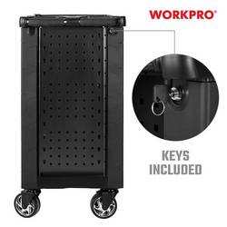 WorkPro WP209074 7-dílný dílenský vozík se 193 nástroji