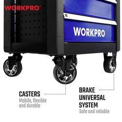 WorkPro WP209074 7-dílný dílenský vozík se 193 nástroji