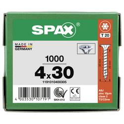 SPAX 1191010400305 šroub ze zápustnou hlavou 4 mm 30 mm T-STAR plus ocel galvanizováno zinkem 1000 ks