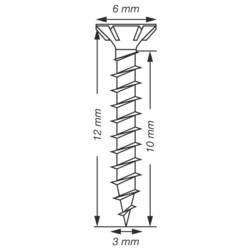 SPAX 1191010300125 šroub ze zápustnou hlavou 3 mm 12 mm T-STAR plus ocel galvanizováno zinkem 1000 ks