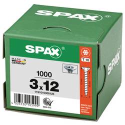 SPAX 1191010300125 šroub ze zápustnou hlavou 3 mm 12 mm T-STAR plus ocel galvanizováno zinkem 1000 ks