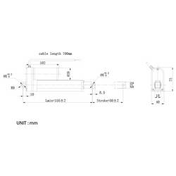 TRU COMPONENTS lineární servomotor TC12-50-1000 TC-14973264 délka 50 mm Posuvná síla 1000 N 12 V/DC 1 ks