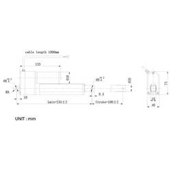 TRU COMPONENTS lineární servomotor TC24-100-1000 POT TC-14973320 délka 100 mm Posuvná síla 1000 N 24 V/DC 1 ks