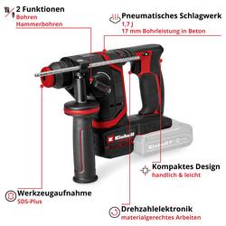 Einhell Professional TP-HD 18/17-C Li BL - Solo -aku vrtací kladivo 18 V Li-Ion bez akumulátoru, bez nabíječky