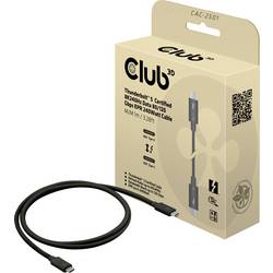 club3D Thunderbolt™ kabel Thunderbolt™ 5 Thunderbolt ™ (USB-C ®) zástrčka 1.00 m černá bez halogenů CAC-2501